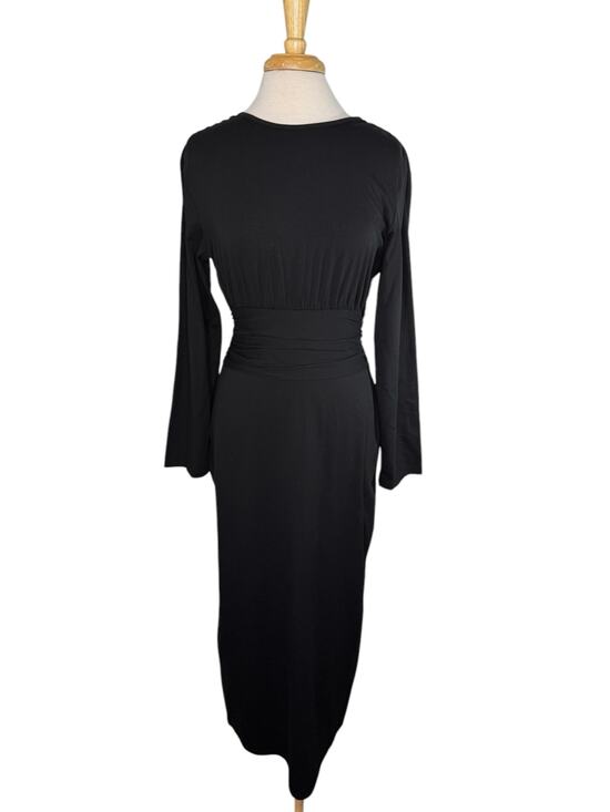 veiled Dresses & Skirts - VEILED COLLECTION *NEW* Black Blake Ruched Waist Maxi Dress Size Medium Modest
